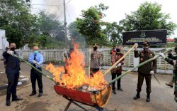 Pejabat Luwu Timur Kompak Bakar Narkotika