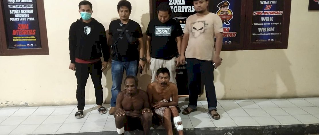 Dua pelaku penculikan yang dibekuk Resmob Polres Lutra. Salah satunya ternyata mantan suami korban.