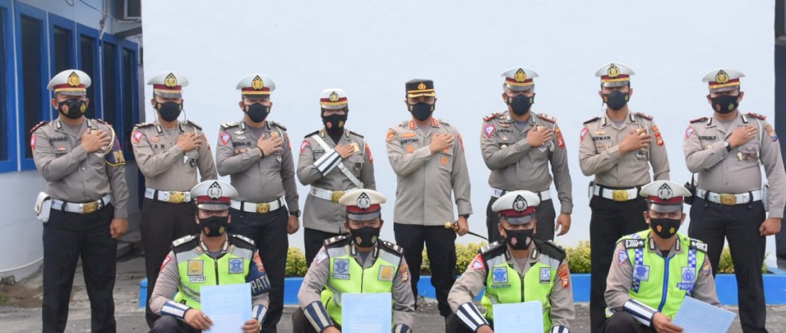 Suasana apel di Satlantas Polres Bulukumba.
