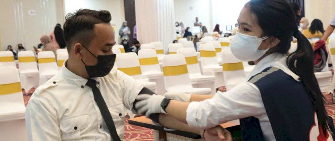 Suasana vaksinasi Covid-19 yang digelar KALLA.