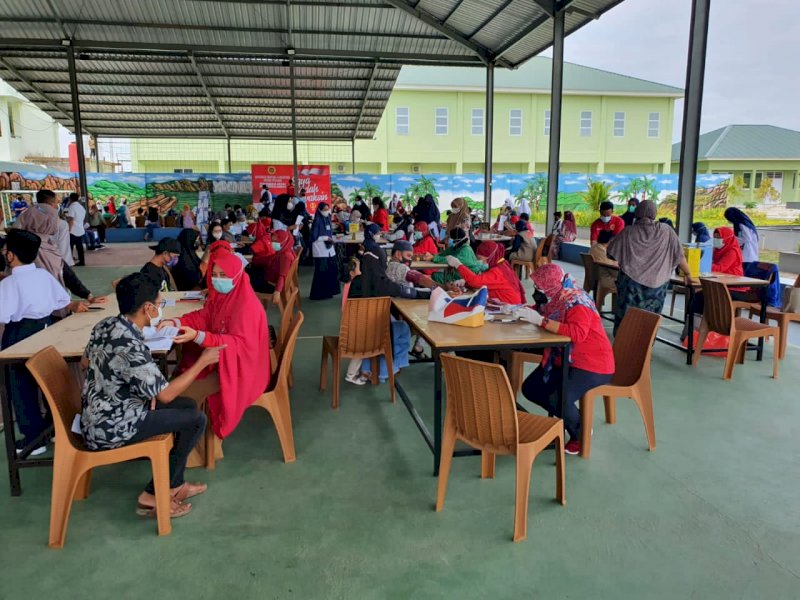 Gandeng Yayasan Ponpes Arifah, Badan Intelijen Sulsel Kembali Gelar Vaksinasi Covid19 