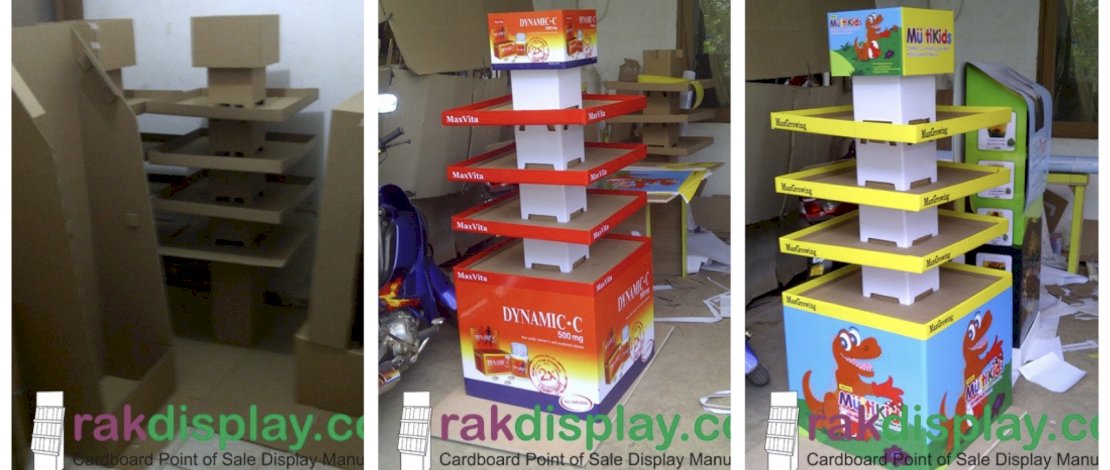 Beberapa contoh produk yang telah diproduksi oleh Rak Display Indonesia.