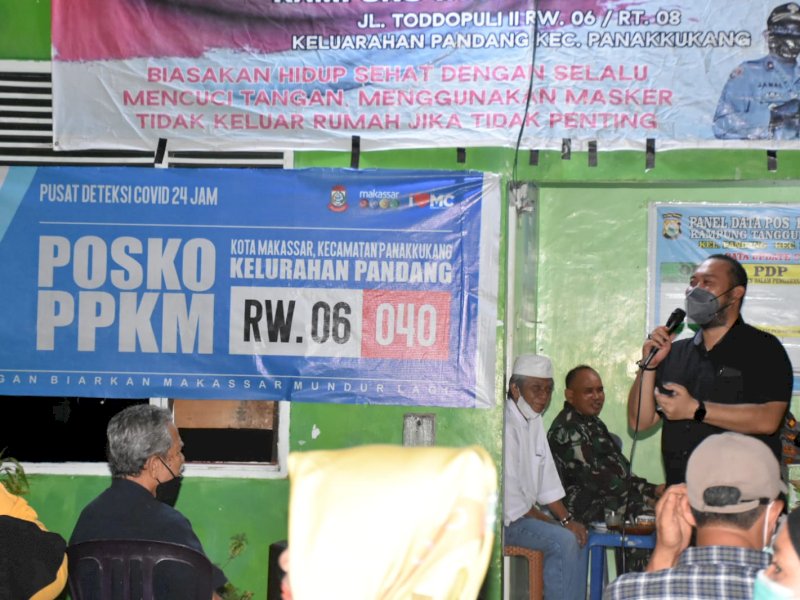 Safari Posko PPKM, Camat Panakkukang Andi Pangeran: Makassar PPKM Level 2, Jangan Lengah!