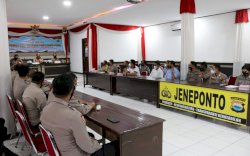 Lakukan Penelitian dan Supervisi, Kapolres Jeneponto Terima Kunjungan Tim Puslitbang Polri 