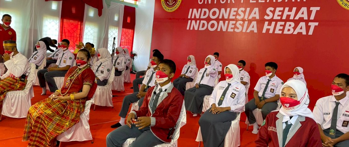Suasana vaksinasi massal kerjasama BIN dan Pemkab Pinrang.