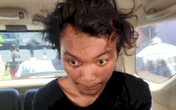 Begini Penampakan Kabba, Pelaku Pembakar Mimbar Masjid Raya Makassar Saat Tertangkap