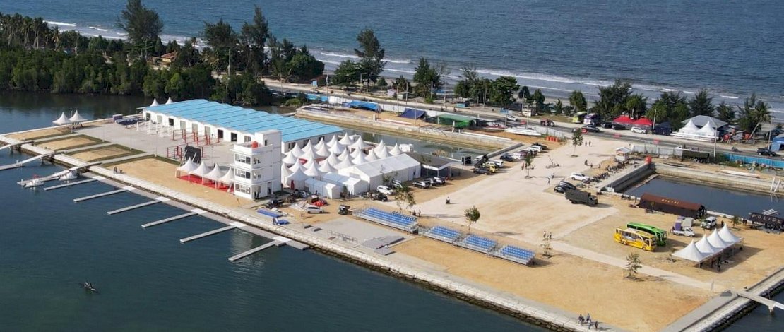 Pembangunan Venue Dayung untuk PON XX Papua telah selesai 100 persen dan sudah dimanfaatkan untuk latihan atlet. (dok: PUPR) Pembangunan Venue Dayung untuk PON XX Papua telah selesai 100 persen dan sudah dimanfaatkan untuk latihan atlet. (dok: PUPR)