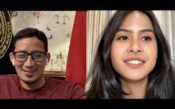 Wajah Maudy Ayunda Terpampang di New York Time Square, Sandiaga Uno: Maju Terus Kaum Perempuan