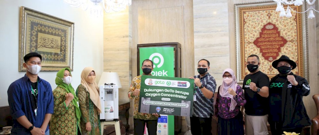 Pemkot Makassar Terima Bantuan 15 Unit Oksigen Konsentrator Dari Gojek Indonesia 