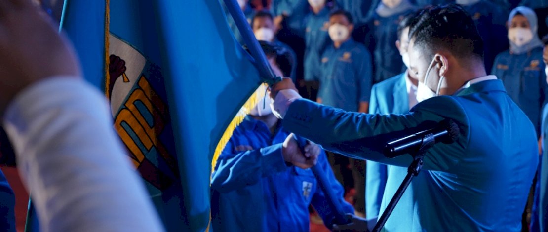 pelantikan pengurus DPD KNPI Makassar masa bakti 2021-2024, Jumat (1/10/2021).