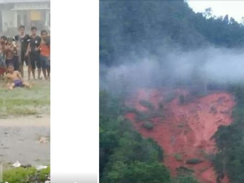 Empat Anak Kepala Desa Ilanbatu Luwu Sedang Mandi Saat Longsor Timbun Rumahnya
