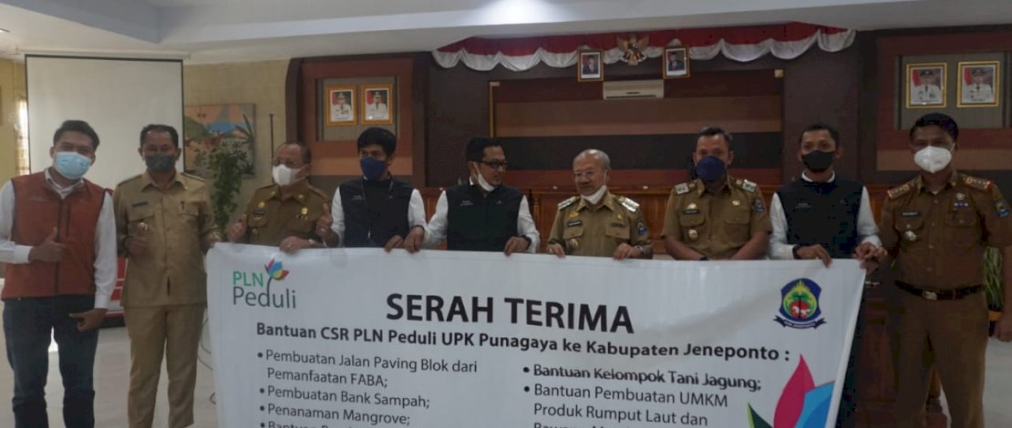 Bupati Jeneponto Terima Bantuan CSR PLN Peduli UPK Punagaya 