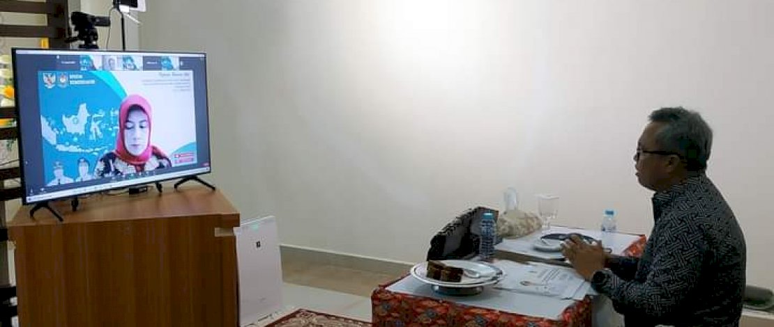 Bupati Luwu Timur, Budiman memaparkan rencananya ke Tim Kementerian Dalam Negeri, di Rumah Jabatan Bupati, Selasa (05/10/2021).