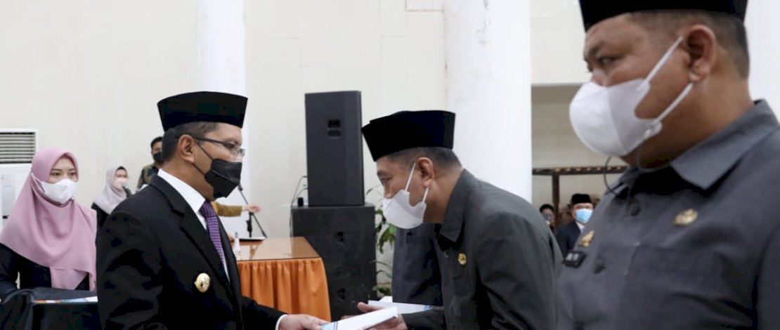 Suasana pelantikan pejabat administrator Pemkot Makassar.
