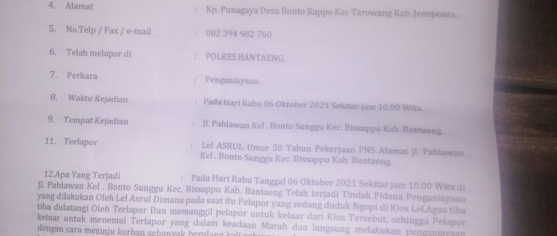 Laporan polisi Iskandar Lewa.