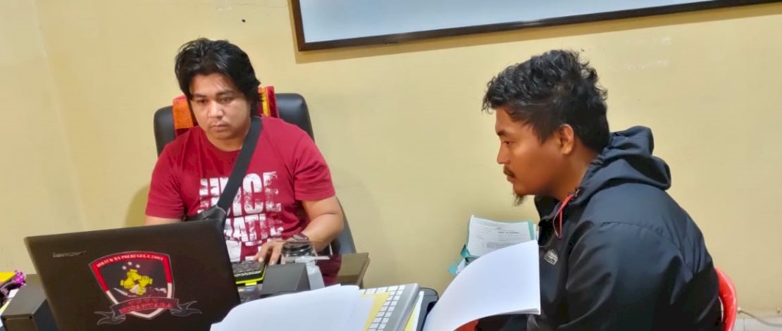 Penangkapan terduga pelaku pembakar kampus Unanda 2 Palopo.