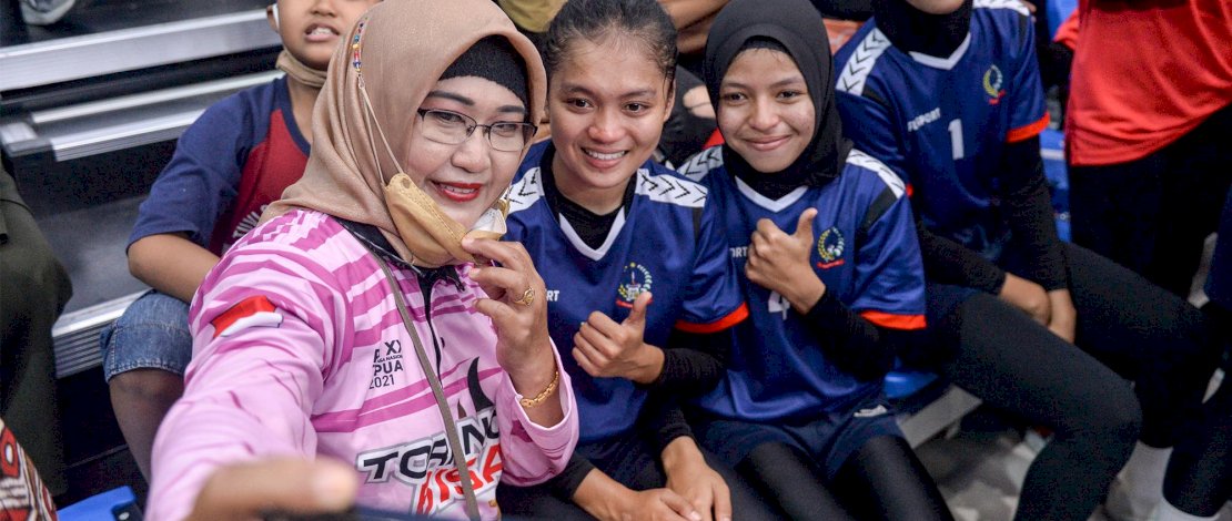 Tim sepak Takraw Sulsel Juara Umum PON XX Papua. 
