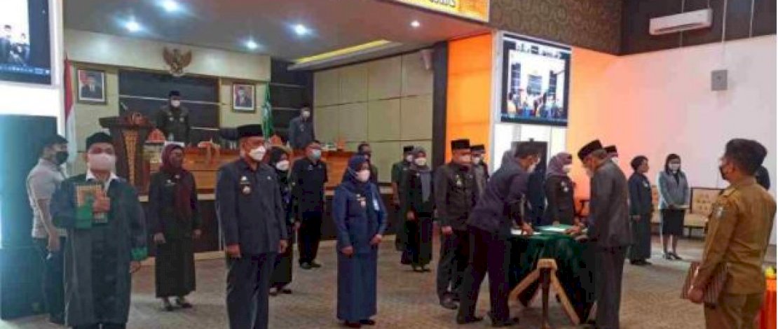 Suasana pelantikan pejabat RS dr HAH, Selasa, 13 Juli 2021.