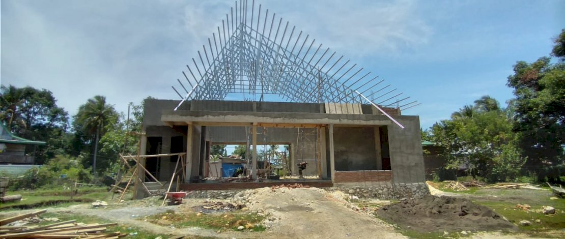 Desain masjid yang dibangun anggota DPR RI Muhammad Yasir di atas tanahnya di Wae Tuo, Bone.