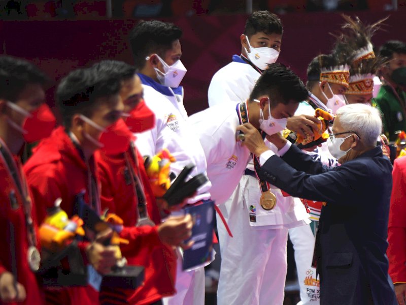 Sulsel dan Jabar Ketat Bersaing Rebut Medali Emas Cabor Karate PON Papua