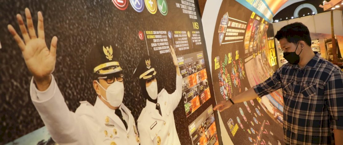 Stand Pemkot Makassar dalam acara APEKSI di The Rich Hotel, Yogyakarta. (FOTO/HUMAS PEMKOT)