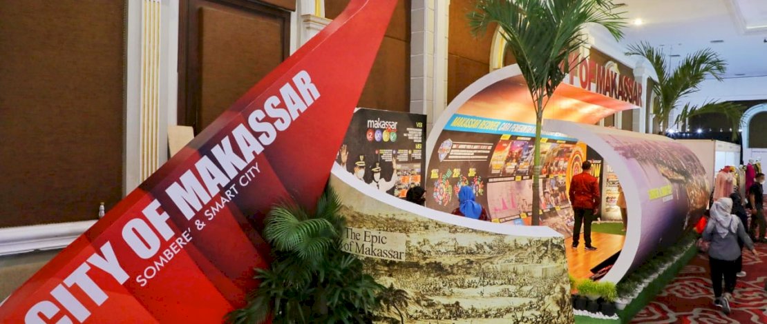 Stand Pemkot Makassar dalam acara APEKSI di The Rich Hotel, Yogyakarta. (FOTO/HUMAS PEMKOT)