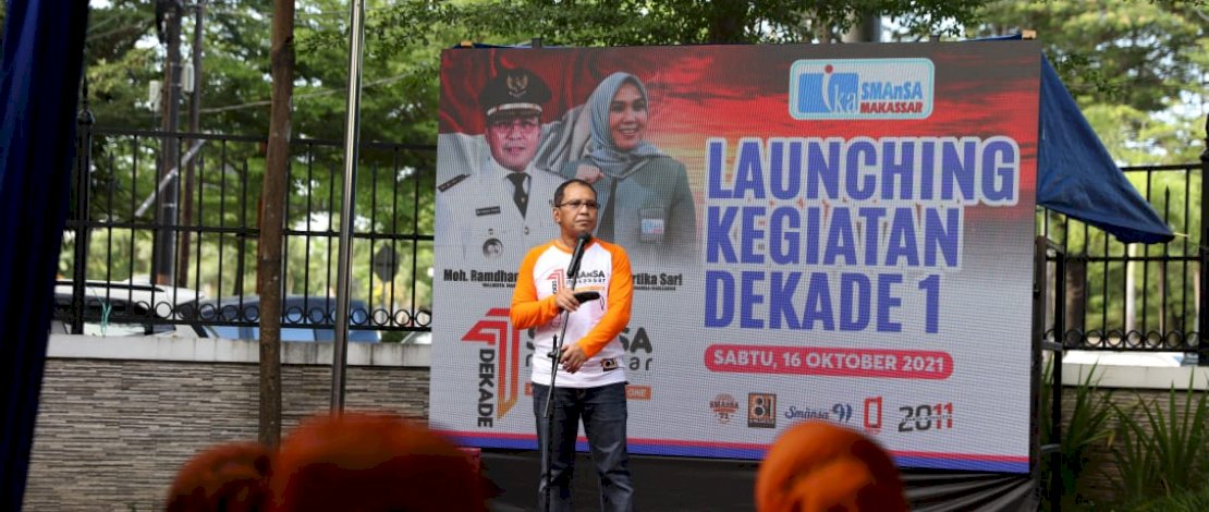 Danny Pomanto saat menghadiri Launching Kegiatan Dekade 1 di rujab Wali Kota Makassar, Sabtu (17/10/2021).