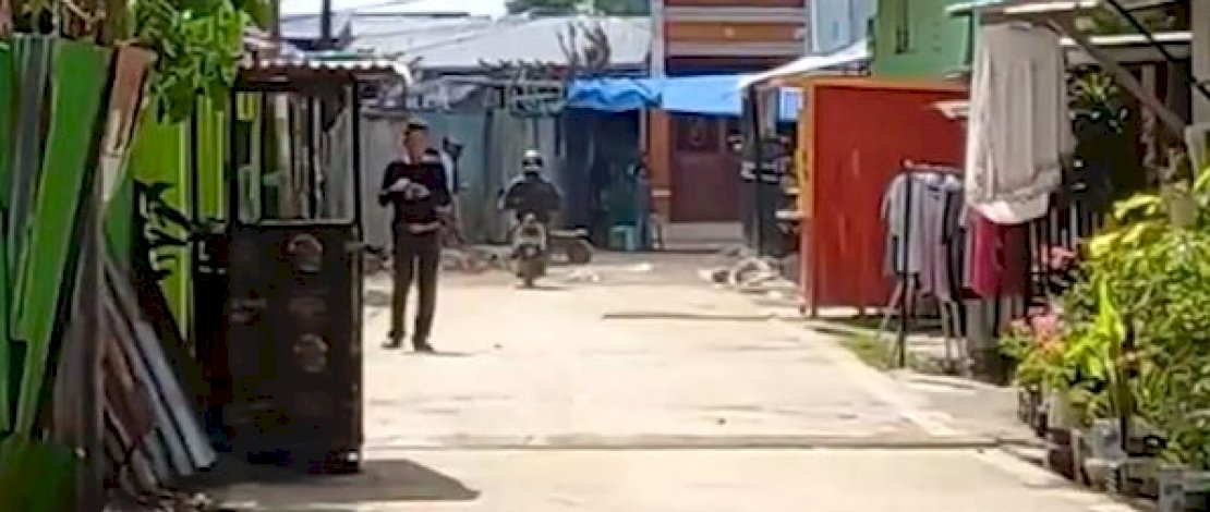 Perkampungan yang diserang geng motor.