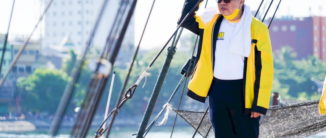 Suasana kegiatan vaksinasi Partai Golkar Sulsel di Pulau Barrang Lompo, Kota Makassar. IST