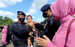 Misi di Papua Selesai, Kepulangan 90 Personel Brimob Bone Disambut Forkopimda