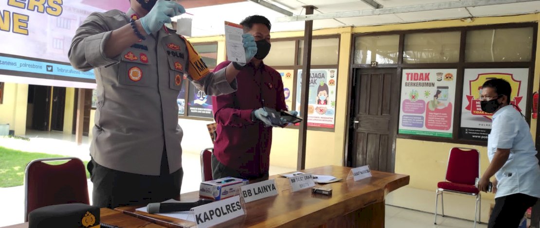 Pengungkapan narkoba oleh Kapolres Bone, AKBP Ardiansyah.