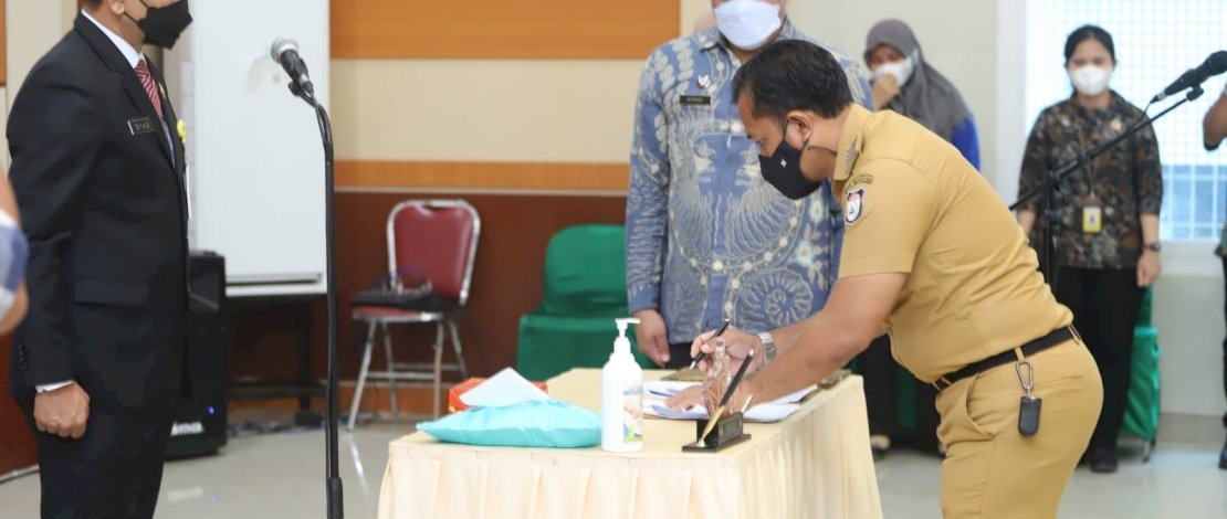 Pelantikan 15 Camat sebagai PPATS oleh Badan Pertahanan Nasional (BPN), Kamis (21/10/2021).