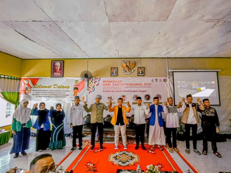 Hari Santri Nasional, Ponpes Modern Ulul Album Deklarasi Kolaborasi Santri se-Makassar