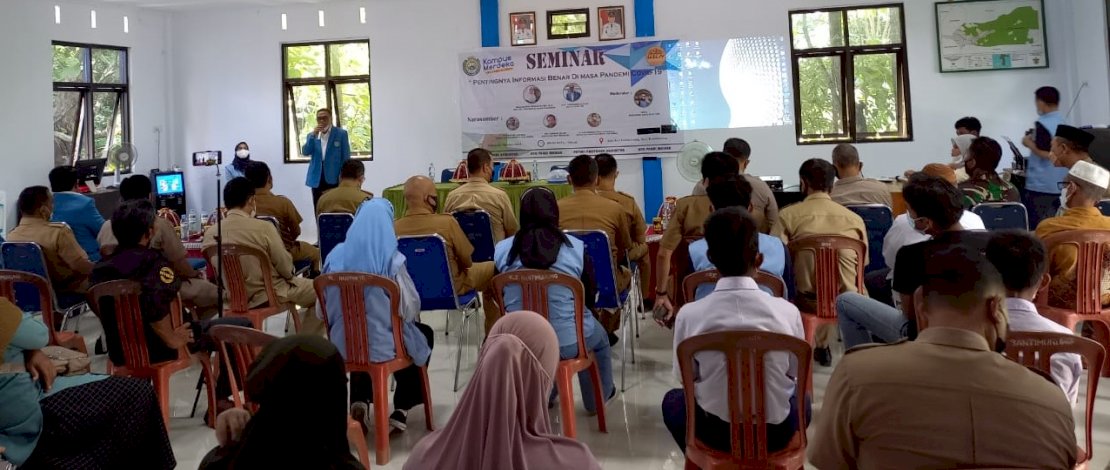 Suasana seminar yang digelar mahasiswa KKN Tematik UIM di Kelurahan Leang-leang, Kabupaten Maros, Sulsel, Selasa, 26 Oktober 2021.