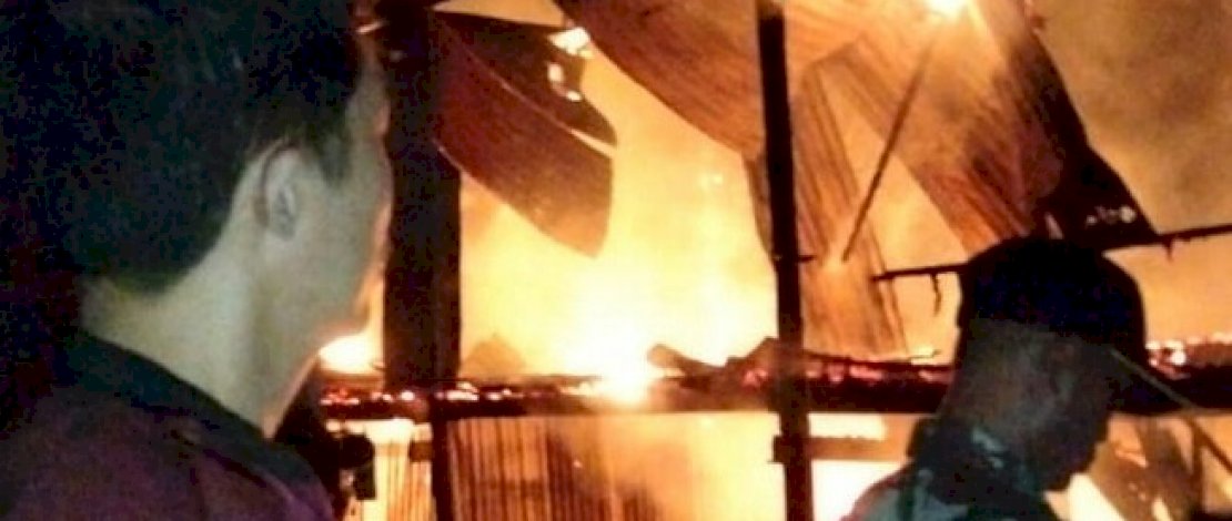 Kebakaran di Jeneponto yang menyebabkan dua korban tewas.