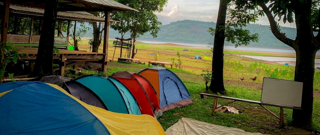 Suasana Kemah Calon Pemimpin di Jungle Camp, Desa Bili-bili, Gowa.