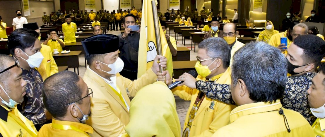 Suasana pemilihan Ketua Golkar Lutim di Novotel Grand Shyla, Makassar.