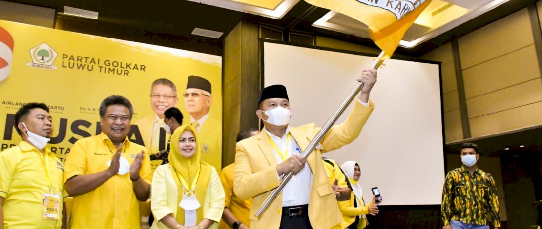 Suasana pemilihan Ketua Golkar Lutim di Novotel Grand Shyla, Makassar.