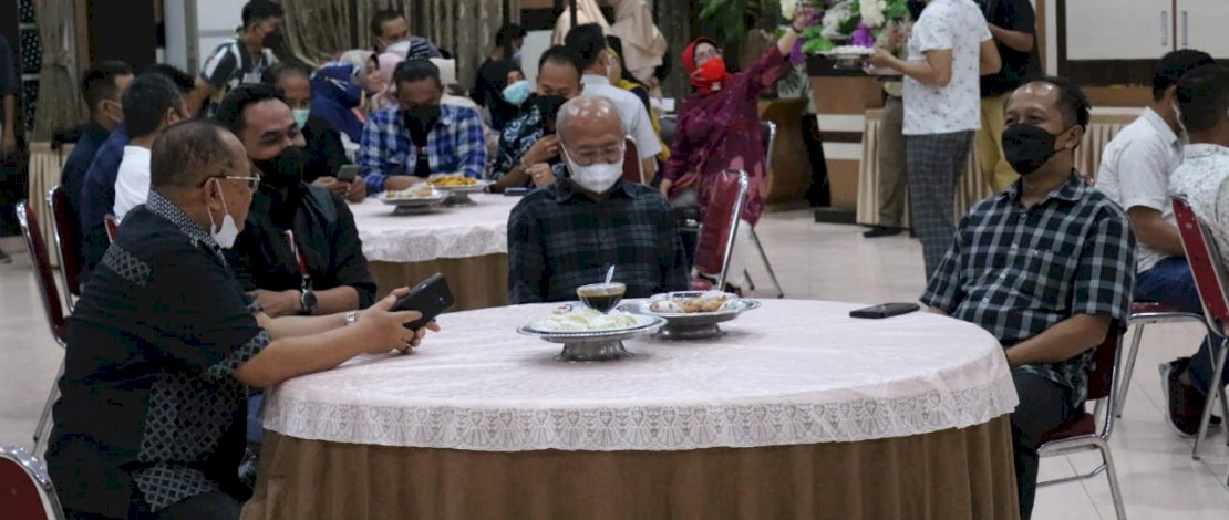 Bupati Jeneponto, H Iksan Iskandar menyambut kedatangan tim dari Polda Sulsel terkait road show Vaksinasi Covid-19.