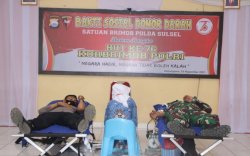 Jelang HUT Ke 76 Korps Brimob Polri, Brimob Bone Gelar Donor Darah