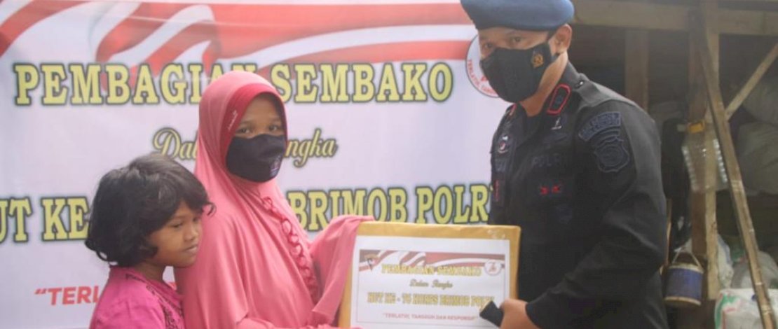 Maknai HUT Ke 76 Brimob, Yon C Pelopor Gelar Baksos Sasar Warga Kurang Mampu