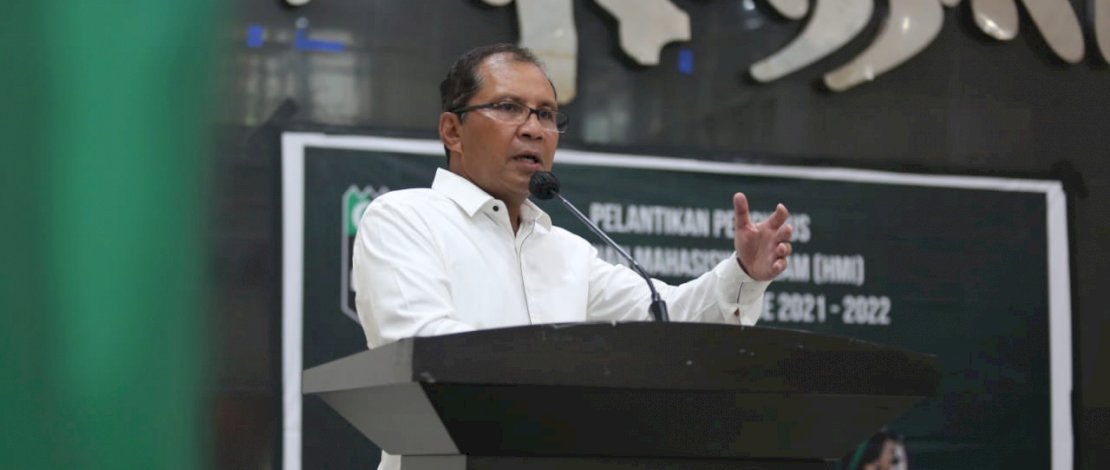 Suasana pelantikan pengurus HMI Cabang Makassar.