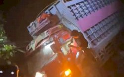 Video Detik detik Mobil Truk Bermuatan Pupuk Terperosok di Jembatan Walenrang Timur Luwu