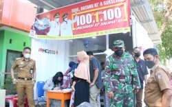 Camat Ujung Pantau Kegiatan Vaksinasi 100RT.1 Hari.100 Persen