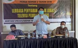 Sosialisasikan Perda LPPL Televisi Peduli Parepare,  Anggota Komisi I DPRD Parepare Satriya Harap Menjangkau seluruh wilayah di Kota Parepare