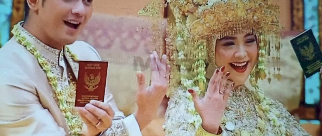 Pernikahan Ricis dan Ryan ditayangkan secara lngsung melalui MNCTV, Jumat (12/11/2021).