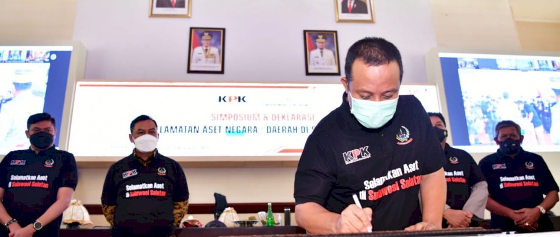 Plt Gubernur Sulsel bersama KPK, bertekad menyelamatkan aset negara. 