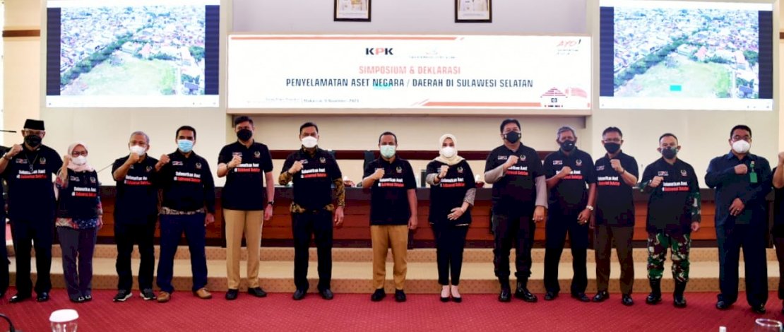 Plt Gubernur Sulsel bersama KPK, bertekad menyelamatkan aset negara. 
