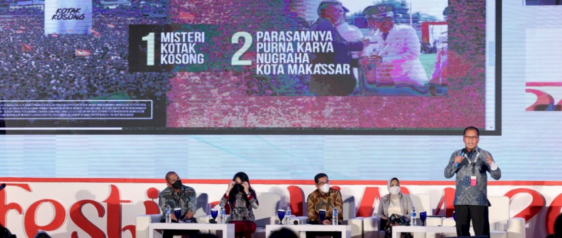 Wali Kota Makassar, Moh Ramdhan Pomanto berbicara dalam Dialog Nasional Pemenuhan Hak dan Perlindungan Minoritas di Semarang.