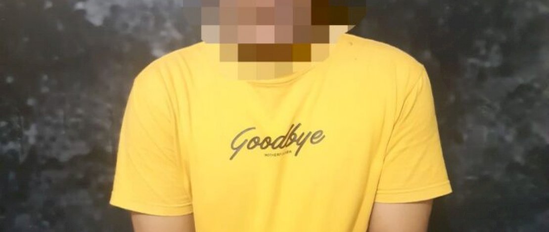 Pelaku penganiayaan saat diamankan polisi. IST